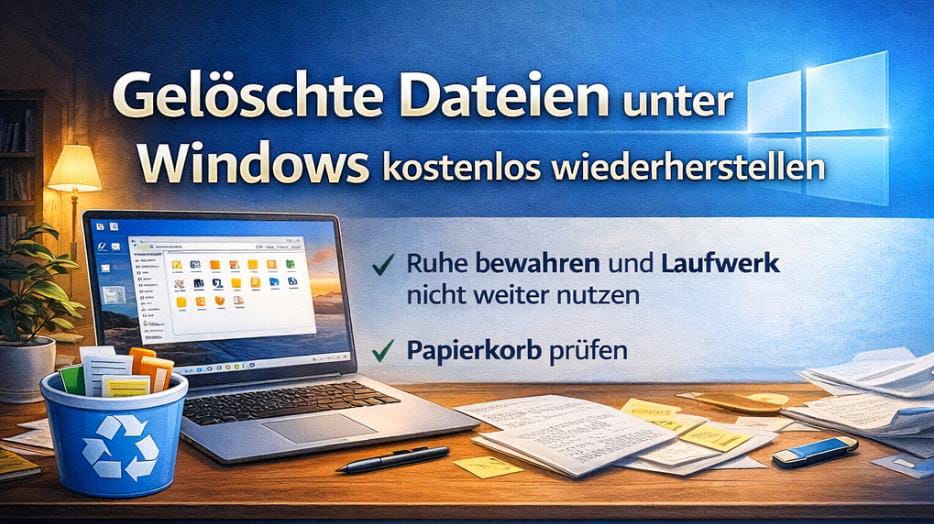 4 Möglichkeiten, gelöschte Dateien unter Windows kostenlos wiederherzustellen